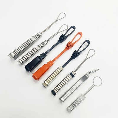 Clampada de tensión de fibra óptica de plástico y metal 2-9MM para cables de caída Diseño personalizable