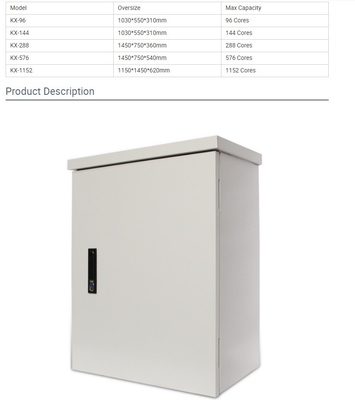 Sistema de fibra de distribución FTTH estándar/personalizado ODF exterior Cabinet óptico 144 Core