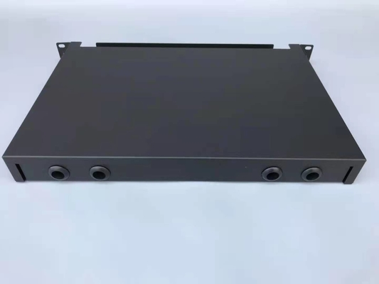 Placa laminada en frío 1U 24 puertos SC SX FTTH Panel de parche de fibra óptica para montaje de roca de 19 pulgadas