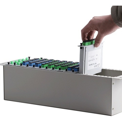 1x2 1x4 1x8 16 ranuras Fibra óptica PLC LGX Chasis divisor para montaje de bastidor de 3U 19 &quot;