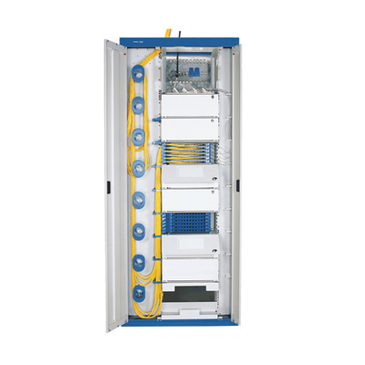Caja de terminales de fibra óptica exterior para 96 144 288 Cables de fibra en el gabinete de conexión cruzada