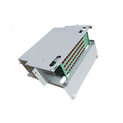 Cable de empalme de fibra óptica de plástico ODF con bandeja de carga completa de 48 puertos y adaptadores SC/UPC