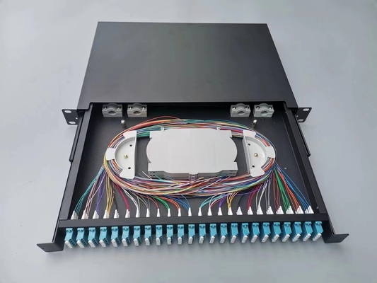 Sistema de fibra de distribución FTTH de 260*200*60 mm 1U 96 núcleo LC SC montado en el bastidor MPO MTP Panel de parches de fibra óptica ODF
