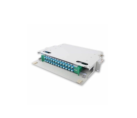 Cuadro de distribución óptica ODF FTTX 19 pulgadas con bastidor montado 24 núcleos para conexiones FTTX