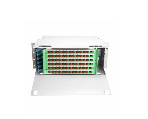 Cuadro de distribución óptica ODF FTTX 19 pulgadas con bastidor montado 24 núcleos para conexiones FTTX