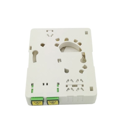 Caja de panel de conexión de mini fibra óptica FTTH montada en la pared con 2 puertos y cola de cerdo SC/APC