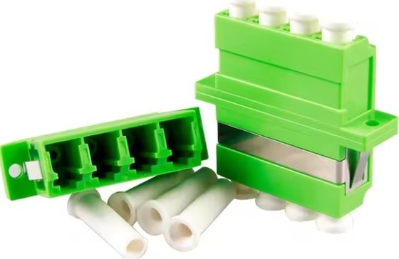 SM MM 4 puertos LC APC/UPC 4 adaptador óptico de fibra óptica dúplex para la transmisión de señales de fibra