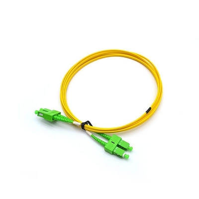 Modo único 9/125 Duplex SC/UPC-SC/UPC Cordón de parche de fibra óptica para telecomunicaciones