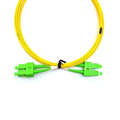 Modo único 9/125 Duplex SC/UPC-SC/UPC Cordón de parche de fibra óptica para telecomunicaciones