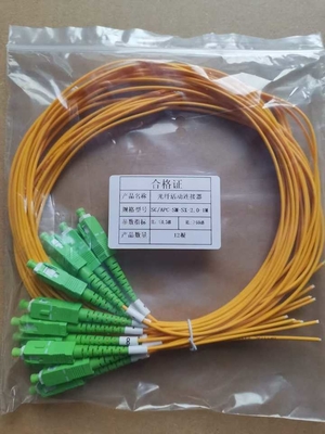 SC UPC Modo único 1.5M Pigtail de fibra óptica simple para un amplio rango de temperaturas de -40-70 °C