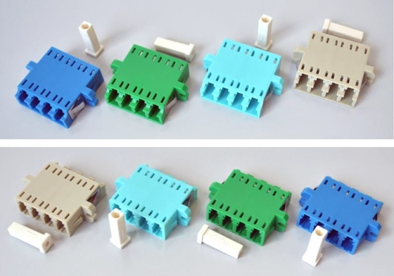 Adaptador de fibra óptica FTTH LC Cuad Flange Coupler 4 LC para 40 a 85 Temp Compatibilidad