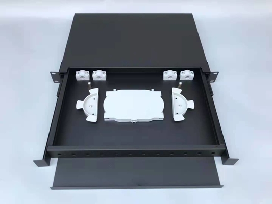 PLC Splitter 1U 19&quot; 24 puertos SC/APC 1 24 Splitter de fibra óptica para red LAN inalámbrica