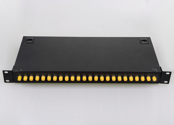 PLC Splitter 1U 19&quot; 24 puertos SC/APC 1 24 Splitter de fibra óptica para red LAN inalámbrica