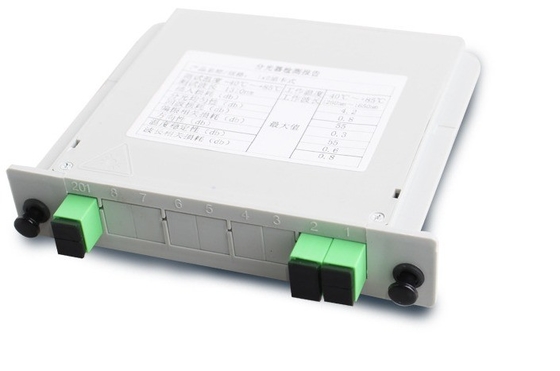 Tipo de Fibra G657 personalizado 2x1 Splitter de tarjetas 1 * 2 para el gabinete de fibra óptica de red 4G