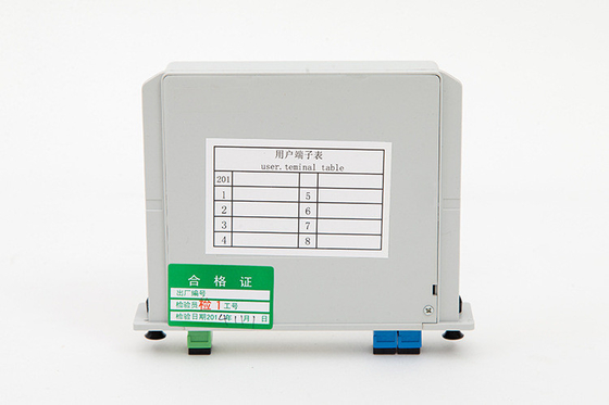 Tipo de Fibra G657 personalizado 2x1 Splitter de tarjetas 1 * 2 para el gabinete de fibra óptica de red 4G