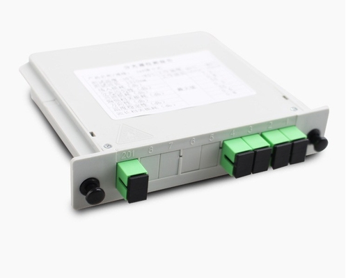 3G Network PLC Splitter 1x4 SC UPC con longitud de onda operativa de 1260-1650nm en caja FTTH