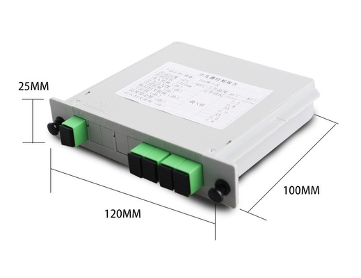 3G Network PLC Splitter 1x4 SC UPC con longitud de onda operativa de 1260-1650nm en caja FTTH