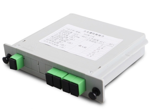 3G Network PLC Splitter 1x4 SC UPC con longitud de onda operativa de 1260-1650nm en caja FTTH