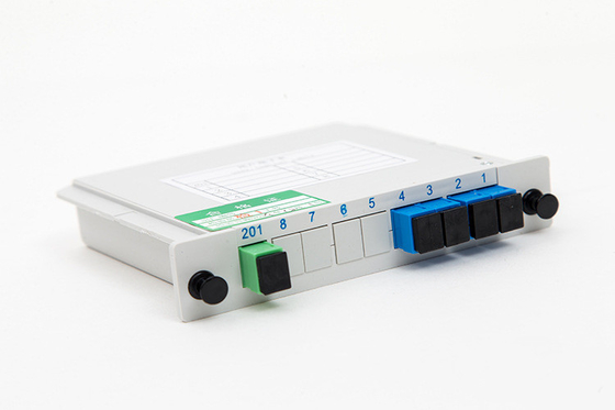3G Network PLC Splitter 1x4 SC UPC con longitud de onda operativa de 1260-1650nm en caja FTTH