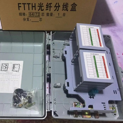 Fibra FTTH de telecomunicaciones 72 núcleo/64 núcleo de caja terminal con LGX Splitter o Mini Tipo PLC Splitter