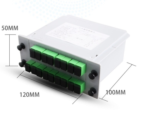 Transmisión de señales de fibra PLC Splitter 1x16 LGX SC APC UPC para la solución de ahorro de espacio