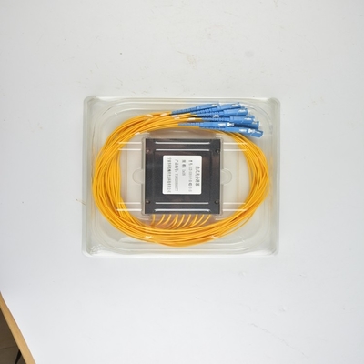3- Splitter de PLC de fibra óptica de red 1x4 2x8 16x32 Caja de módulo ABS Conector óptico pasivo