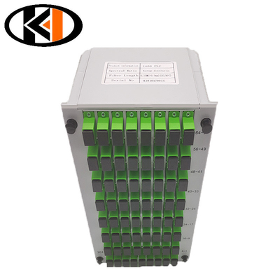 Pérdida de retorno dB ≥50 Fibra óptica Cassette de separación PLC 1x64 SC UPC para el rendimiento