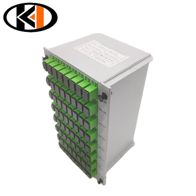 Pérdida de retorno dB ≥50 Fibra óptica Cassette de separación PLC 1x64 SC UPC para el rendimiento