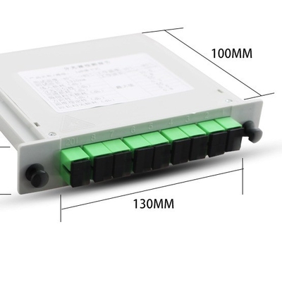 Tipo de fibra G657A 1x8 SC APC PLC Cassette Divididor de fibra óptica para la transmisión de señales