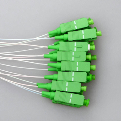 1x8 separador de fibra óptica en cierre de tubo de acero inoxidable para 1260-1650nm de longitud de onda de operación