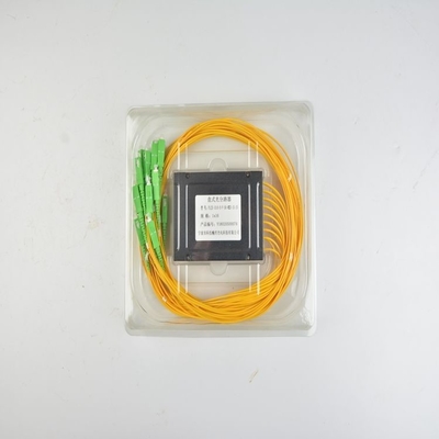 Red PLC Splitter SC/APC ABS Box Fibra óptica de modo único SC/UPC PCL Splitter