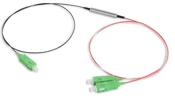 3 Alta potencia PER ER 28dB 1x2 1 2 Mini PM FBT Divididor de fibra óptica con tipo de fibra G657A