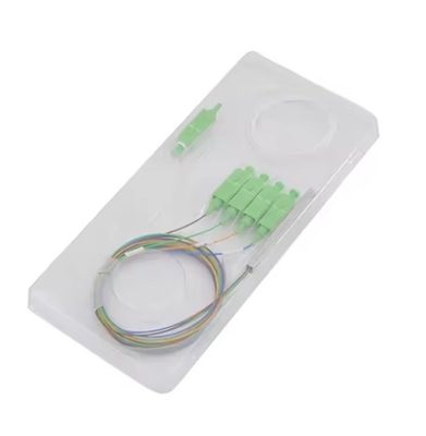 Conector SC/APC Tubo de acero de fibra óptica 1x4 PLC Splitter para longitud de onda 1260-1650nm