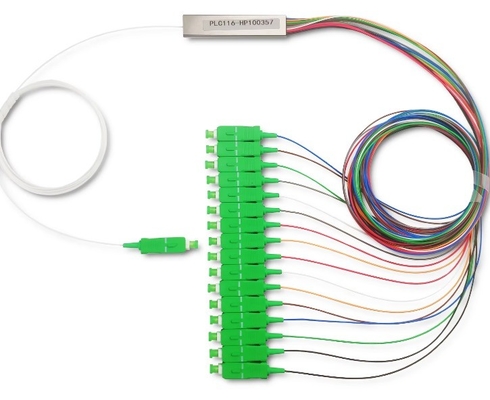 FTTH Micro Tube de acero Tipo 1x16 SC APC Fibra óptica Plc Divididor para FAT y FTD