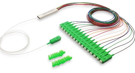 FTTH Micro Tube de acero Tipo 1x16 SC APC Fibra óptica Plc Divididor para FAT y FTD