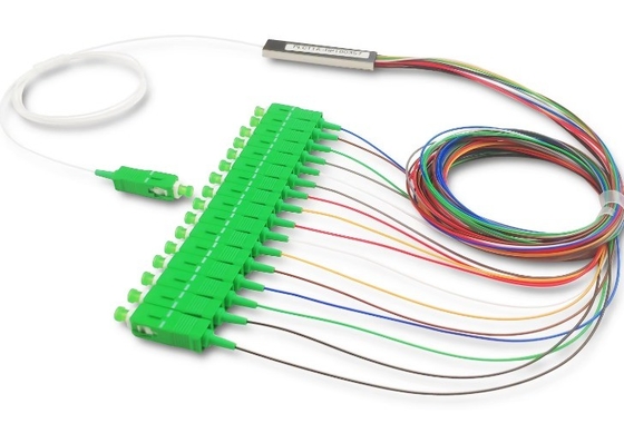 FTTH Micro Tube de acero Tipo 1x16 SC APC Fibra óptica Plc Divididor para FAT y FTD