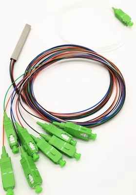 Telecomunicaciones 1x2 4 8 16 C G657A1 0.9 mm SCUPC de tipo mini Fibra óptica PLC divididor