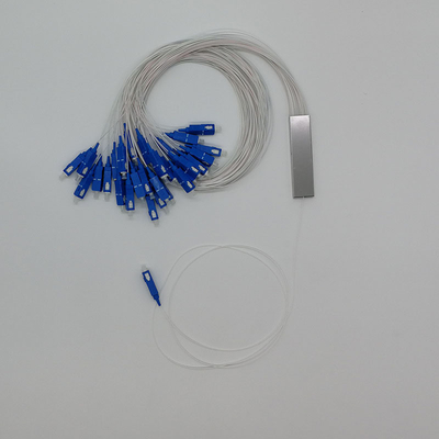 Telecomunicaciones G657A Fibra PLC Splitter con conectores SC 1*2 1*4 1*8 1*16 1*32 1*64