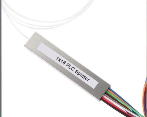 1260-1650nm longitud de onda de operación 2x16 PLC separador de fibra de tipo desnudo para el mercado de cierre